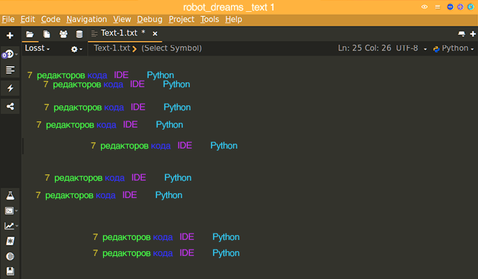 Ide Python Robot Dreams